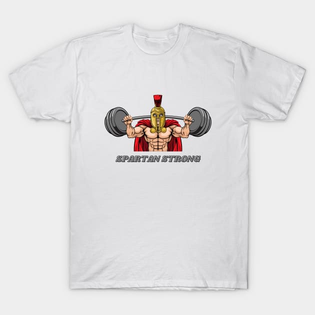 Sparta Strong Gym Fitnes Lover T-Shirt by Crazy.Prints.Store